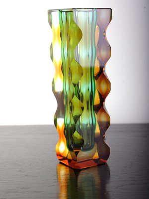 Mid-Century Czech Bohemian Glass Exbor Vase by Oldrich Lipsky for Novy Bor-ALG-843593