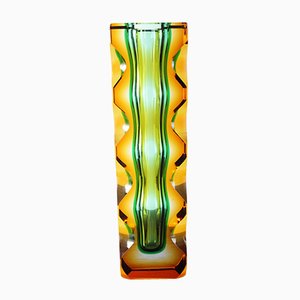 Mid-Century Czech Bohemian Glass Exbor Vase by Oldrich Lipsky for Novy Bor-ALG-843593