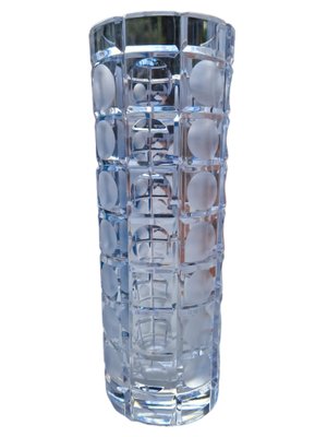 Mid-Century Czech Crystal Glass Vase-TCS-1330505