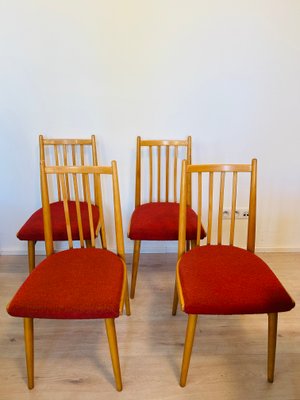 Mid-Century Czech Light Blue Dining Chairs from TON, Set of 2-YNX-695020