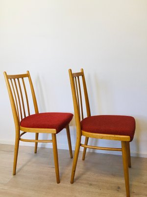 Mid-Century Czech Light Blue Dining Chairs from TON, Set of 2-YNX-695020