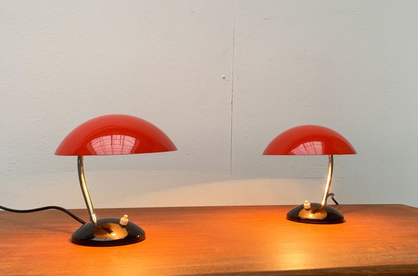 Mid-Century Czech Minimalist Table Lamps by Josef Hurka for Drukov, Brno, Set of 2-UAH-1115359