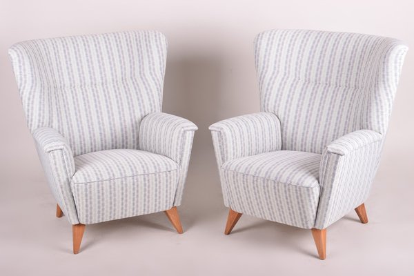 Mid-Century Czech Oak Armchairs, 1950s, Set of 2-WHY-1780509