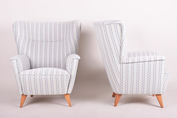 Mid-Century Czech Oak Armchairs, 1950s, Set of 2-WHY-1780509