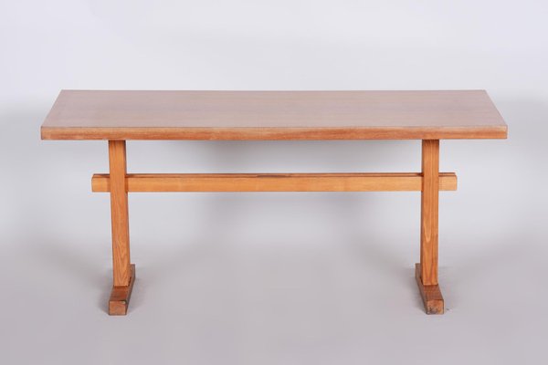 Mid-Century Czech Rectangular Oak and Beech Table, 1960s-WHY-1016701