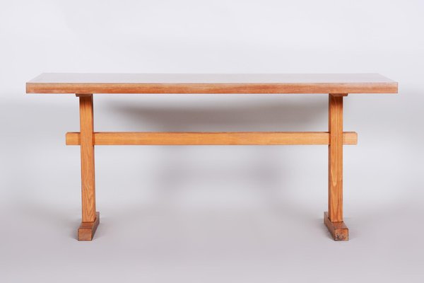 Mid-Century Czech Rectangular Oak and Beech Table, 1960s-WHY-1016701