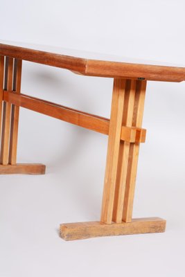 Mid-Century Czech Rectangular Oak and Beech Table, 1960s-WHY-1016701