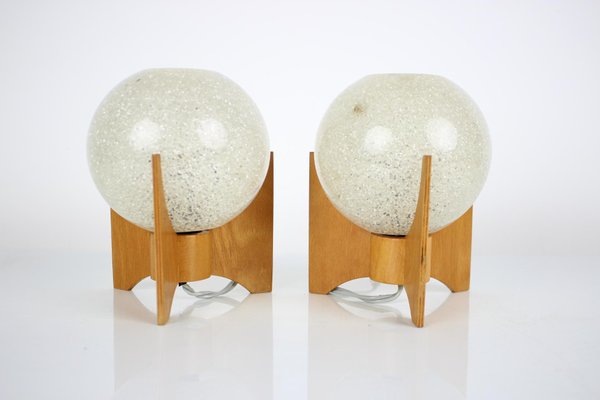 Mid-Century Czech Table Lamps, 1970s, Set of 2-TZ-1081005