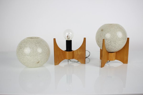 Mid-Century Czech Table Lamps, 1970s, Set of 2-TZ-1081005