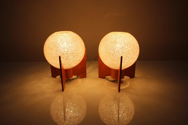 Mid-Century Czech Table Lamps, 1970s, Set of 2-TZ-1081005