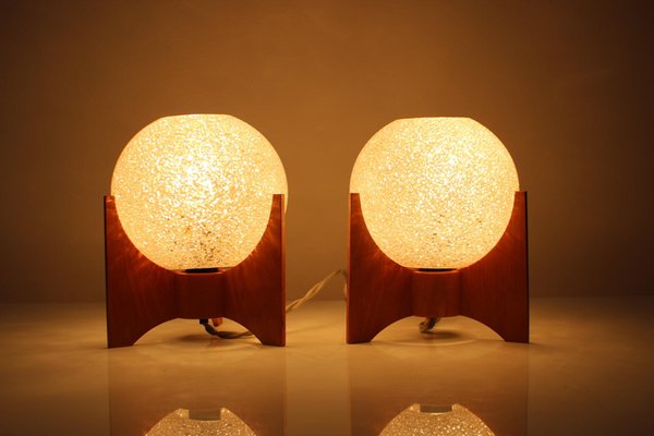 Mid-Century Czech Table Lamps, 1970s, Set of 2-TZ-1081005