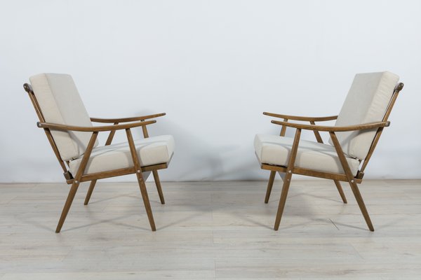 Mid-Century Czechoslovak Armchairs from Ton, 1960s, Set of 2-NIT-1374166