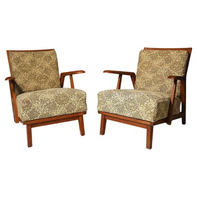 Mid-Century Czechoslovakian Armchairs, 1940s, Set of 2-HXT-2035961