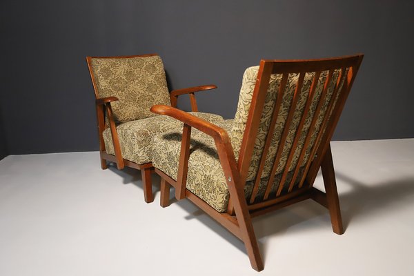 Mid-Century Czechoslovakian Armchairs, 1940s, Set of 2-HXT-2035961