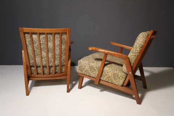 Mid-Century Czechoslovakian Armchairs, 1940s, Set of 2-HXT-2035961