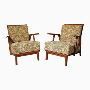 Mid-Century Czechoslovakian Armchairs, 1940s, Set of 2-HXT-2035961