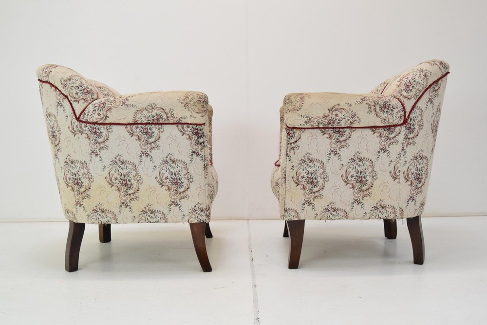 Mid-Century Czechoslovakian Armchairs, 1950s, Set of 2