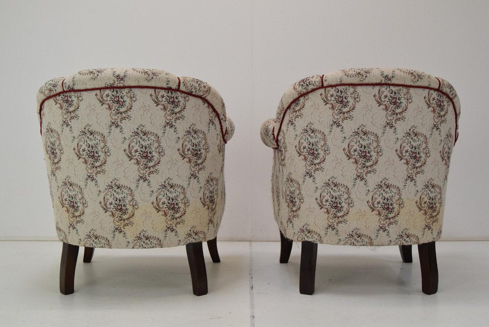 Mid-Century Czechoslovakian Armchairs, 1950s, Set of 2