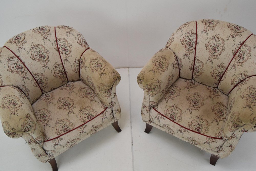 Mid-Century Czechoslovakian Armchairs, 1950s, Set of 2