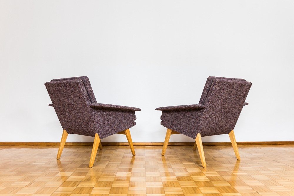 Mid-Century Czechoslovakian Armchairs, 1960s, Set of 2