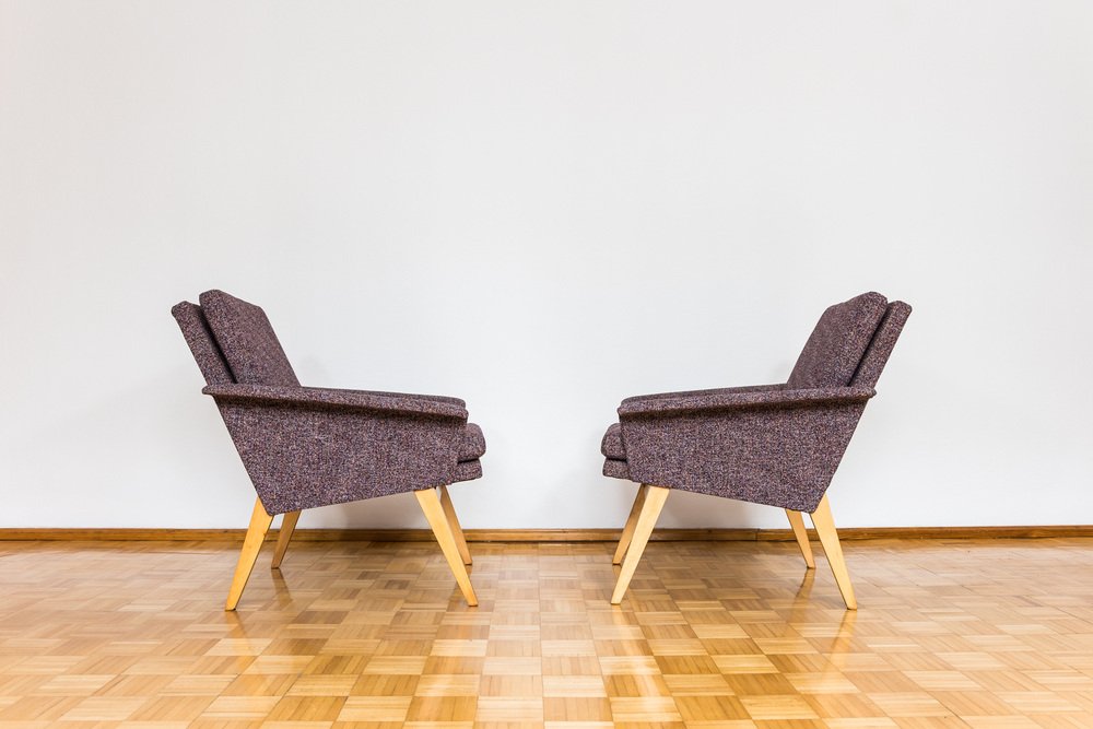 Mid-Century Czechoslovakian Armchairs, 1960s, Set of 2