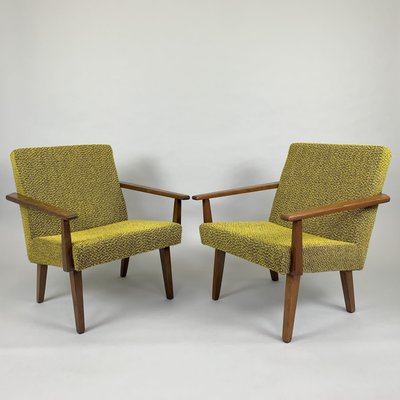 Mid-Century Czechoslovakian Armchairs, 1960s, Set of 2