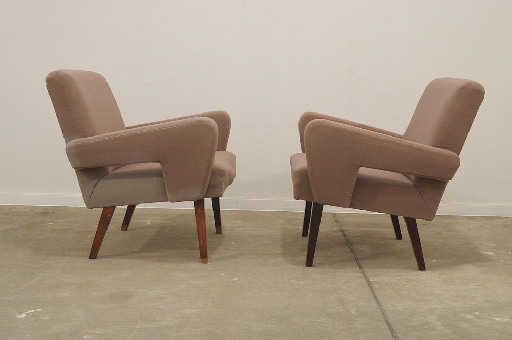 Mid-Century Czechoslovakian Armchairs, 1970s, Set of 2