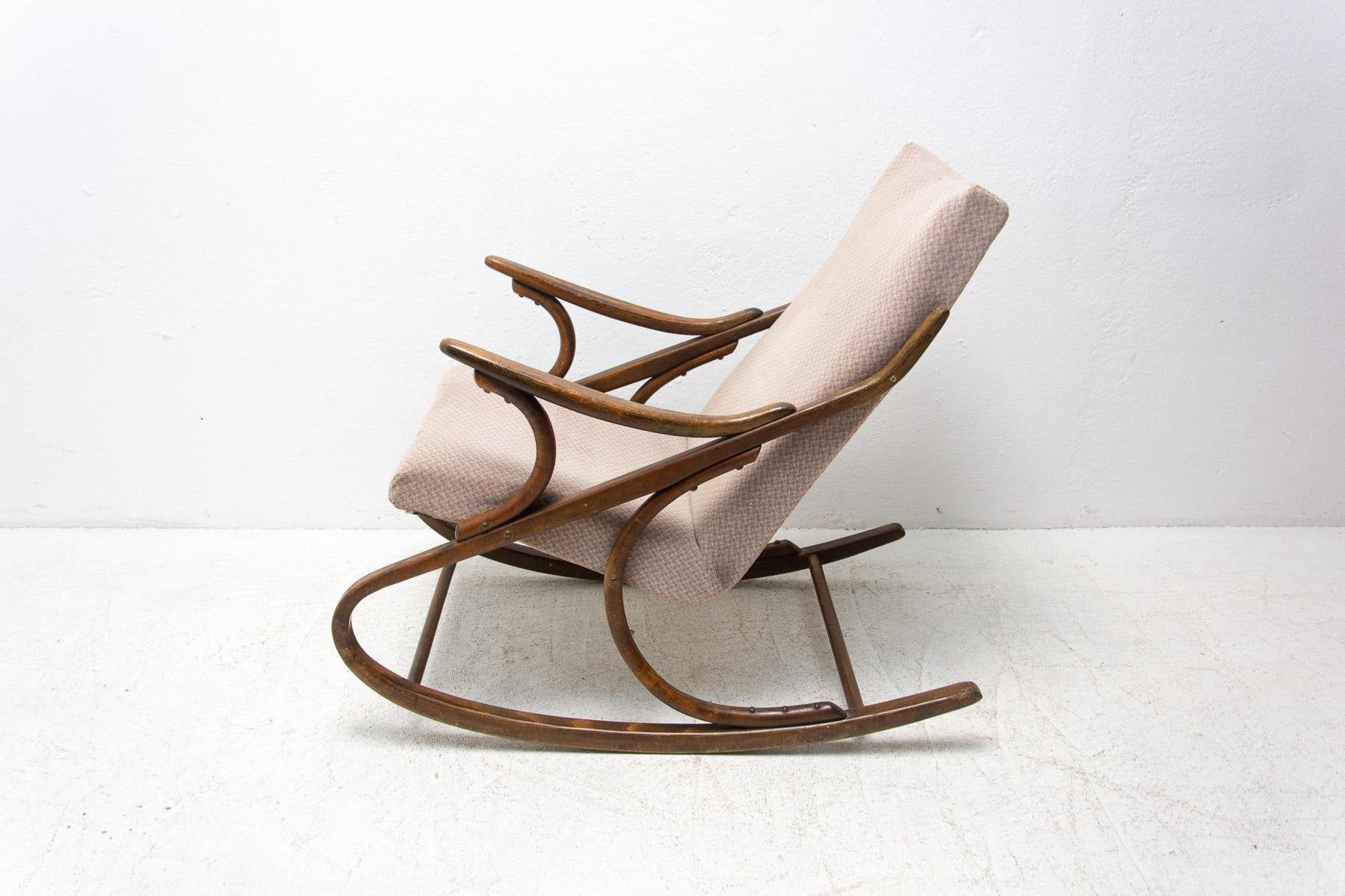 Mid-Century Czechoslovakian Bentwood Rocking Chair by Ton, 1960s