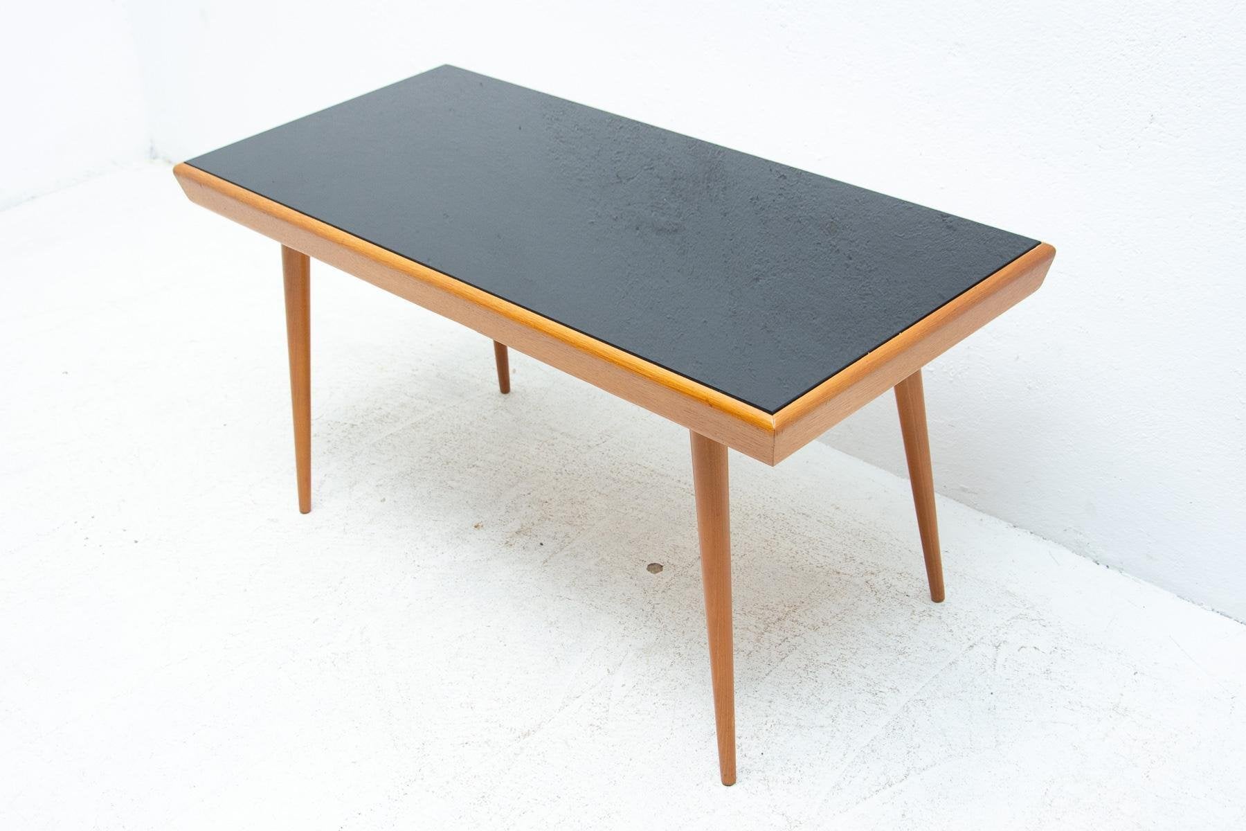 Mid-Century Czechoslovakian Coffee Table in Opaxite Glass, 1960s