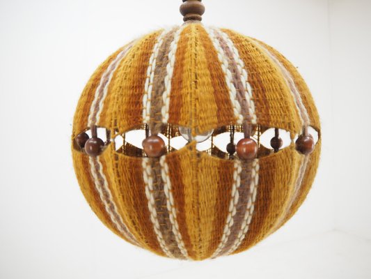 Mid-Century Czechoslovakian Fabric Pendant, 1960s-TZ-1256624