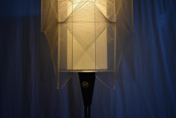 Mid-Century Czechoslovakian Floor Lamp in Nylon and Metal, 1950s-TZ-1229409