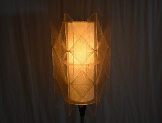 Mid-Century Czechoslovakian Floor Lamp in Nylon and Metal, 1950s-TZ-1229409