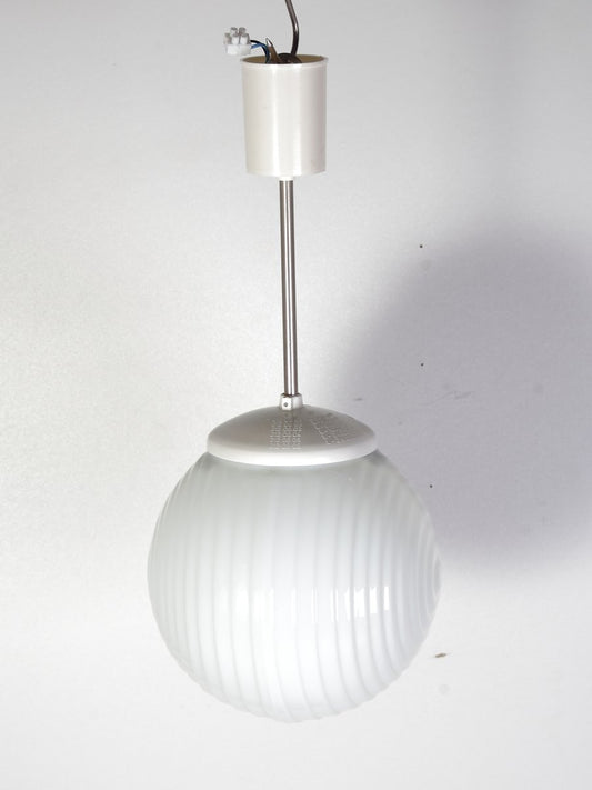 Mid-Century Czechoslovakian White Opaline Pendant, 1970s