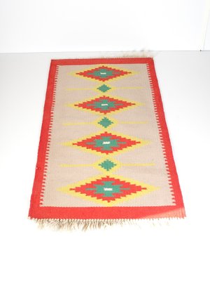 Mid-Century Czechoslovakian Wool Kilim Rug, 1960s-IND-1718622