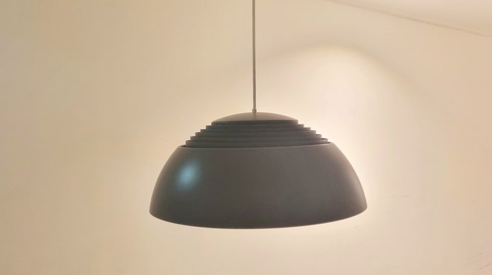 Mid-Century Danish AJ Royal 500 Pendant Lamp in Brown-Grey by Arne Jacobsen for Louis Poulsen, 1960s-LDW-1698017