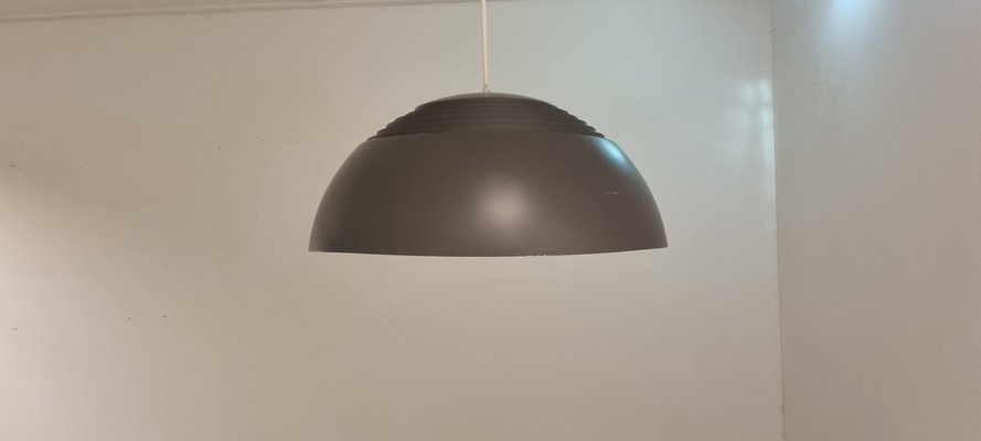 Mid-Century Danish AJ Royal 500 Pendant Lamp in Brown-Grey by Arne Jacobsen for Louis Poulsen, 1960s-LDW-1698017