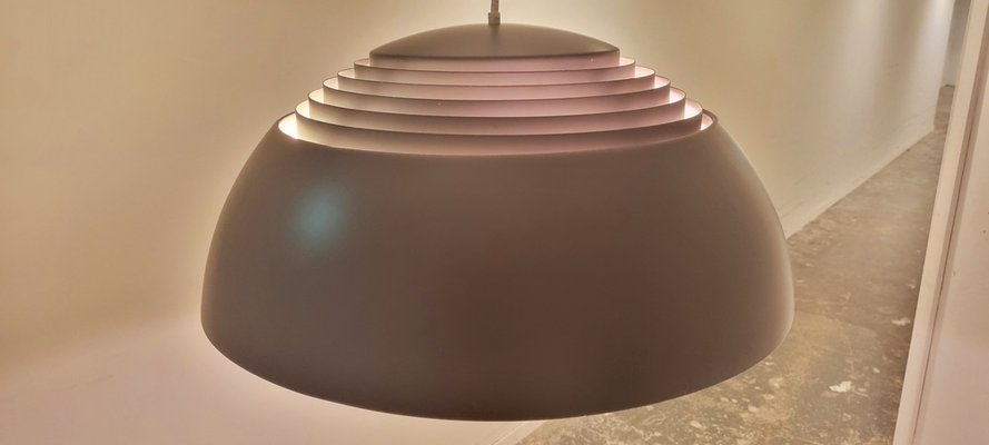 Mid-Century Danish AJ Royal 500 Pendant Lamp in Brown-Grey by Arne Jacobsen for Louis Poulsen, 1960s-LDW-1698017