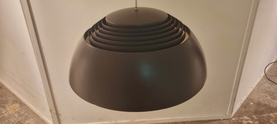 Mid-Century Danish AJ Royal 500 Pendant Lamp in Brown-Grey by Arne Jacobsen for Louis Poulsen, 1960s-LDW-1698017