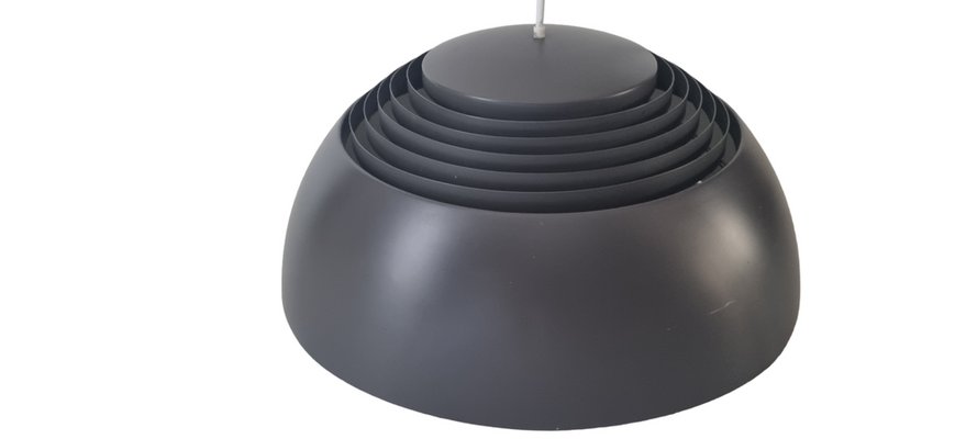 Mid-Century Danish AJ Royal 500 Pendant Lamp in Brown-Grey by Arne Jacobsen for Louis Poulsen, 1960s-LDW-1698017