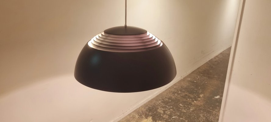 Mid-Century Danish AJ Royal 500 Pendant Lamp in Brown-Grey by Arne Jacobsen for Louis Poulsen, 1960s-LDW-1698017