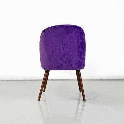 Mid-Century Danish Armchair in Beech Wood and Purple Velvet, 1960s-GDD-1777395