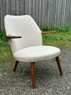 Mid-Century Danish Armchair in Teak & Fabric, 1960s-GON-1723379