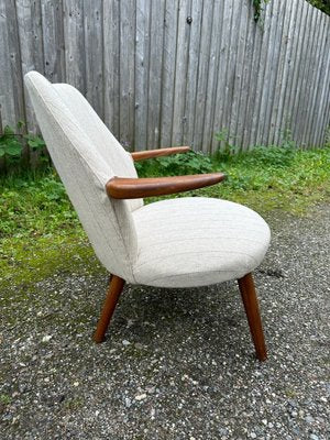 Mid-Century Danish Armchair in Teak & Fabric, 1960s-GON-1723379