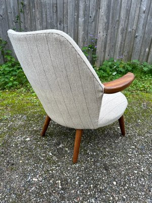 Mid-Century Danish Armchair in Teak & Fabric, 1960s-GON-1723379