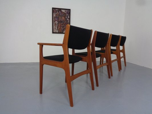 Mid-Century Danish Armchairs in Teak, 1960s, Set of 4-RDW-1250540