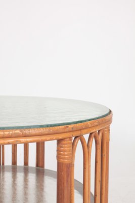 Mid-Century Danish Bamboo and Elm Low Table, 1940s-FK-618411