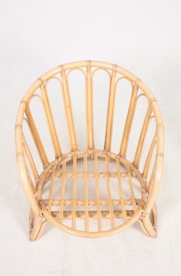 Mid-Century Danish Bamboo Lounge Chairs, 1960s, Set of 2-FK-673695