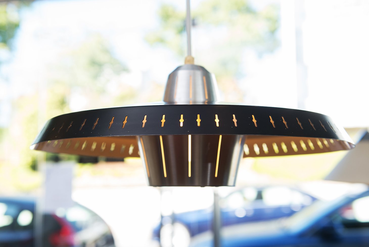 Mid-Century Danish Black Lacquered Pendant