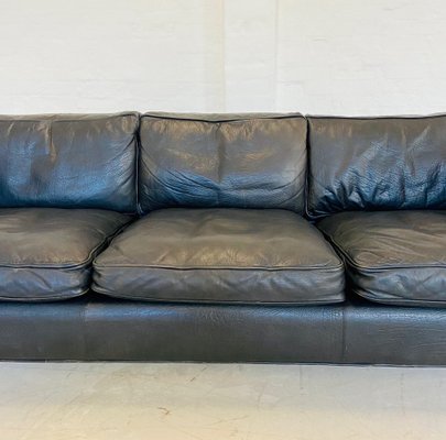 Mid-Century Danish Black Leather Sofa attributed to Mogens Hansen for Mogens Hansen, 1960-UAY-2031614