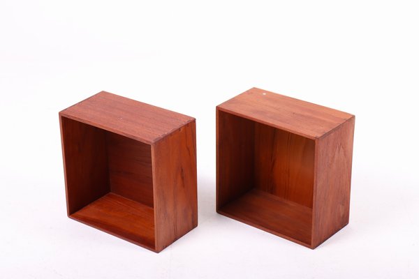 Mid-Century Danish Bookcases in Solid Teak, 1960s, Set of 2-FK-1183556